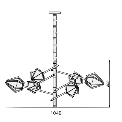 Люстра HARLOW Spoke Chandelier Gabriel Scott