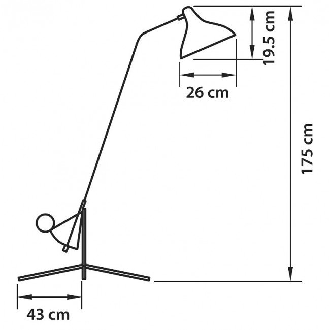 Торшер Lampara Tripod Floor Lamp