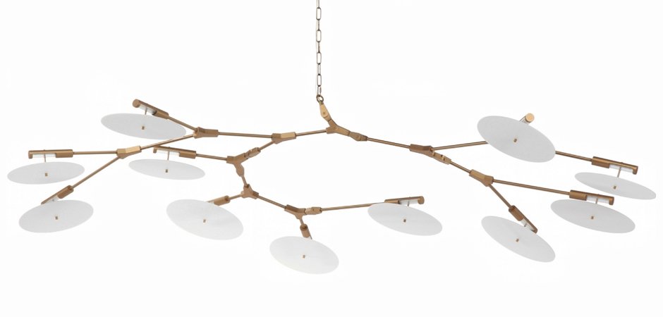 Люстра White Disc 11 ламп