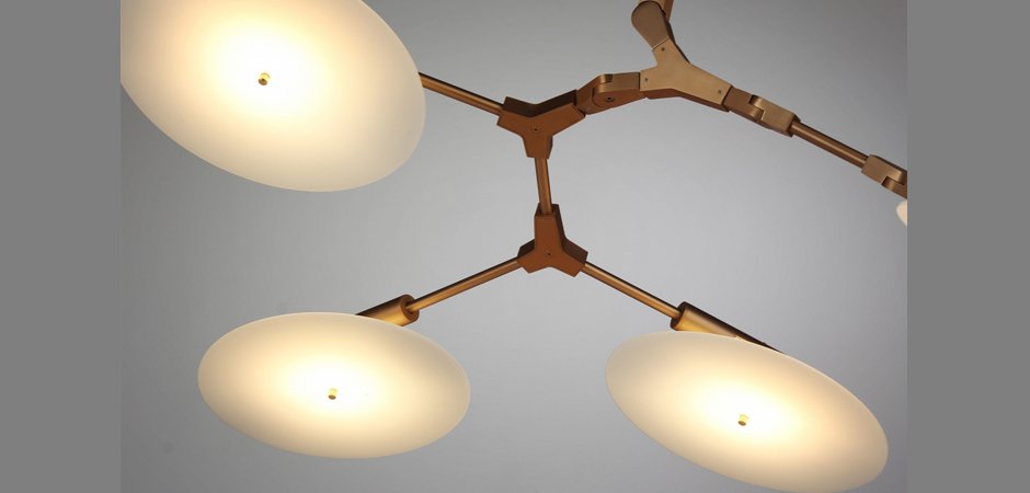 Люстра White Disc 11 ламп