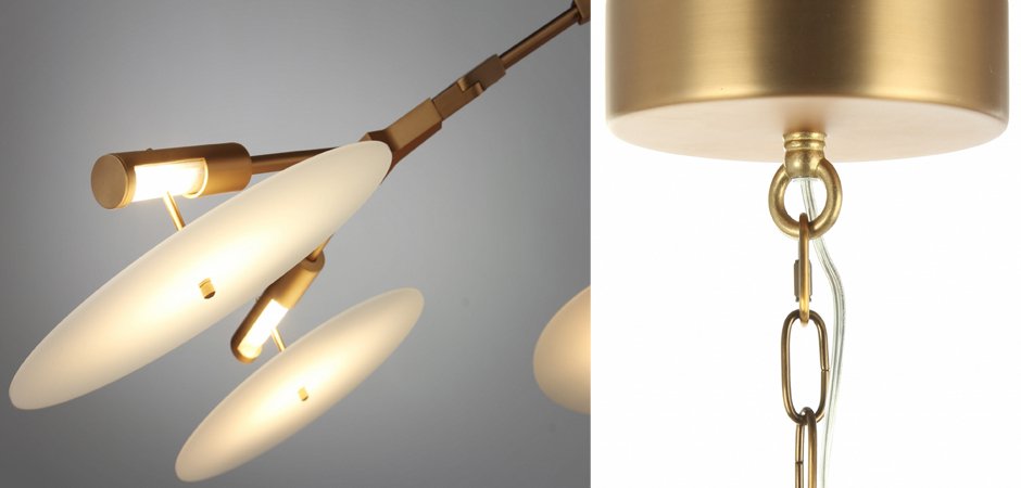 Люстра White Disc 11 ламп