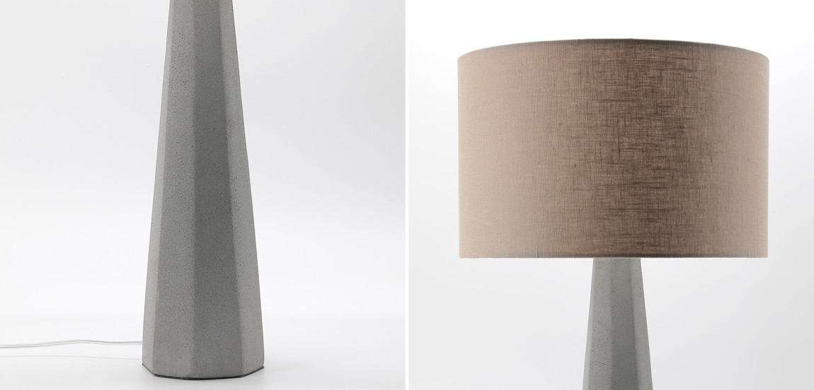 Настольная лампа Concrete Stone Table Lamp Tube
