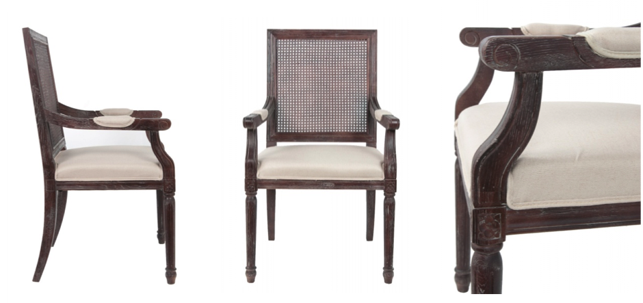 Стул French chairs Provence Garden Brown ArmChair