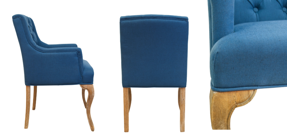 Стул French chairs Provence Amelia Blue ArmChair