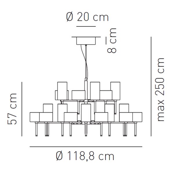 Люстра AXO Light Spillray lamps 30