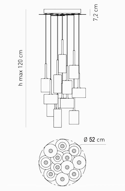 Люстра AXO Light Spillray Suspension Lamp