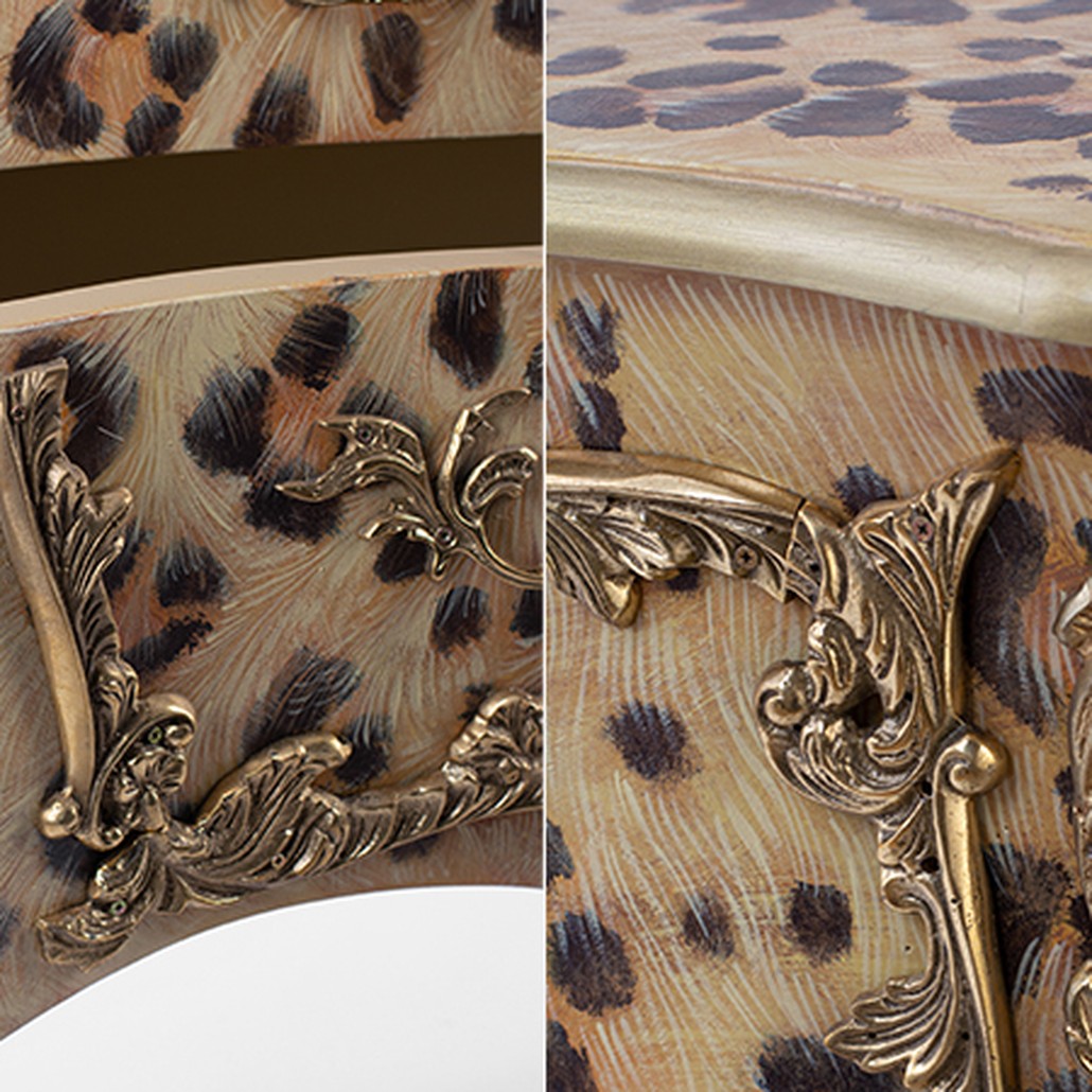Комод стиль рококо Ref 573 Commode L. XV Leopard