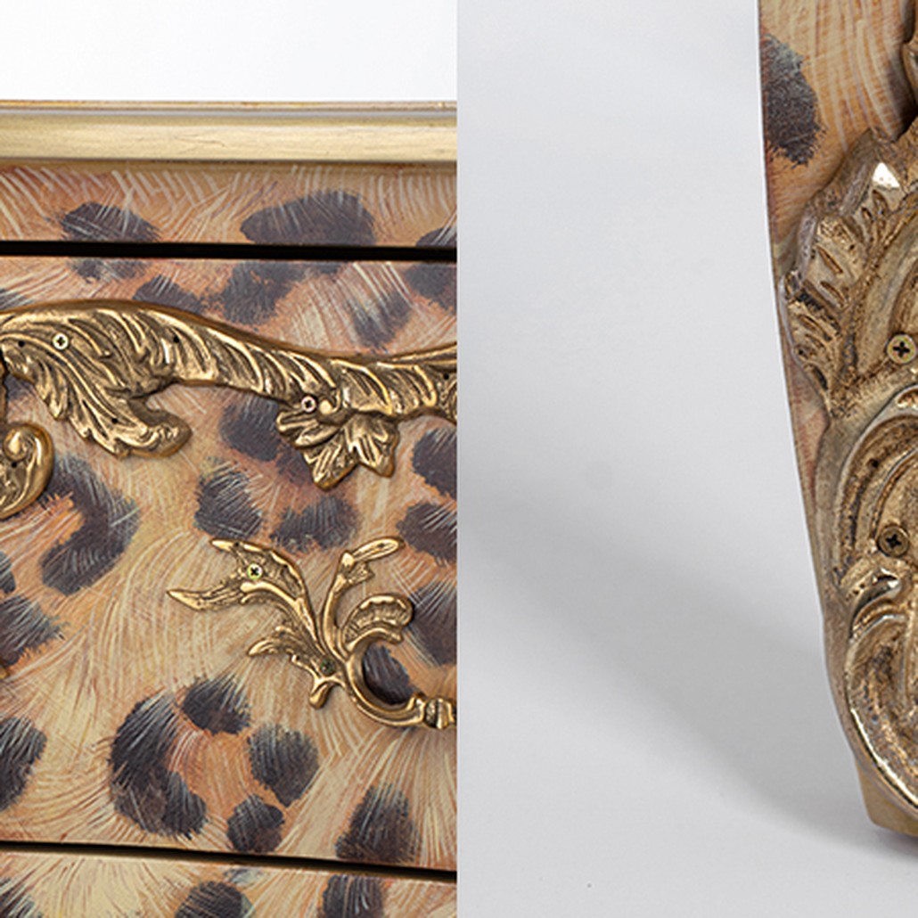Комод стиль рококо Ref 573 Commode L. XV Leopard