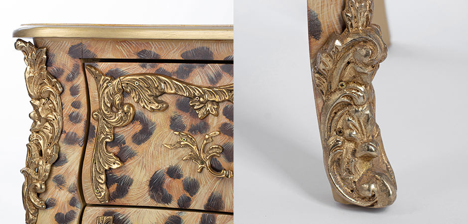 Комод стиль рококо Ref 573 Commode L. XV Leopard