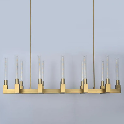 Люстра CANELLE Linear Chandelier 12 Modern Brass