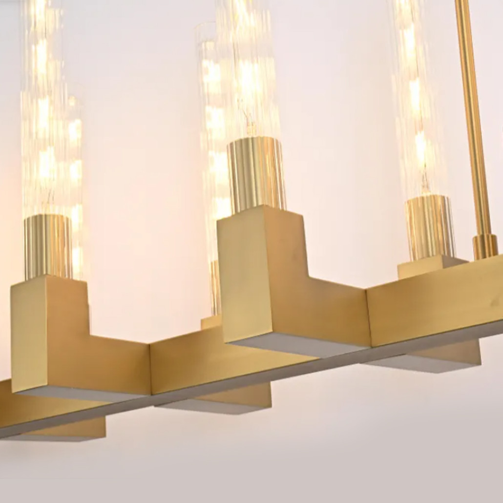 Люстра CANELLE Linear Chandelier 12 Modern Brass