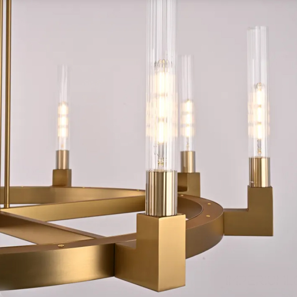 Люстра CANELLE Round Chandelier 8 Modern Brass