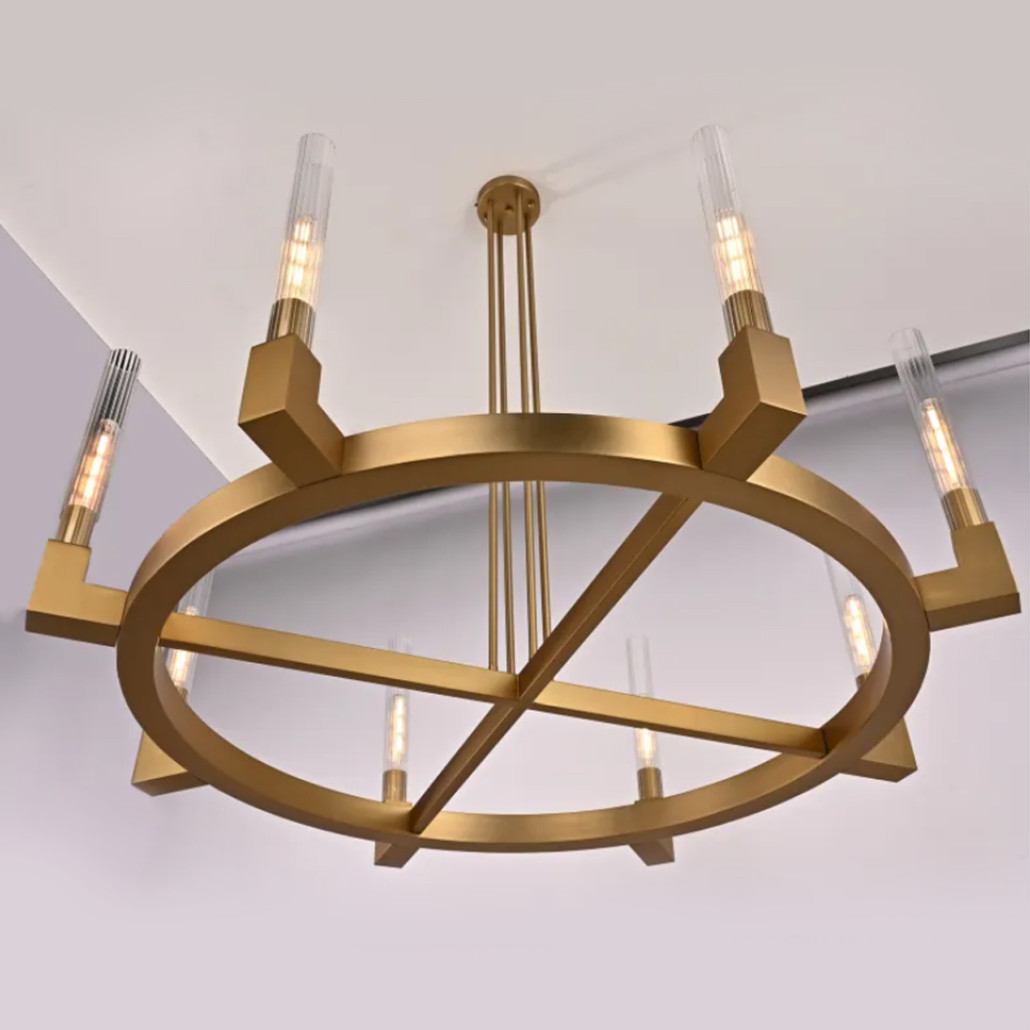 Люстра CANELLE Round Chandelier 8 Modern Brass