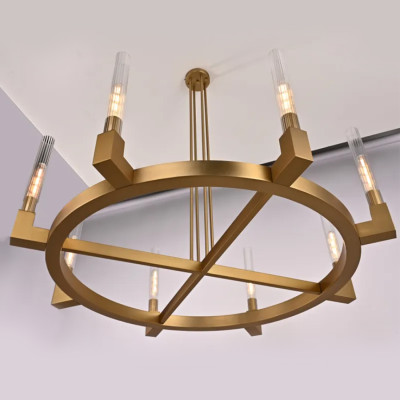 Люстра CANELLE Round Chandelier 8 Modern Brass