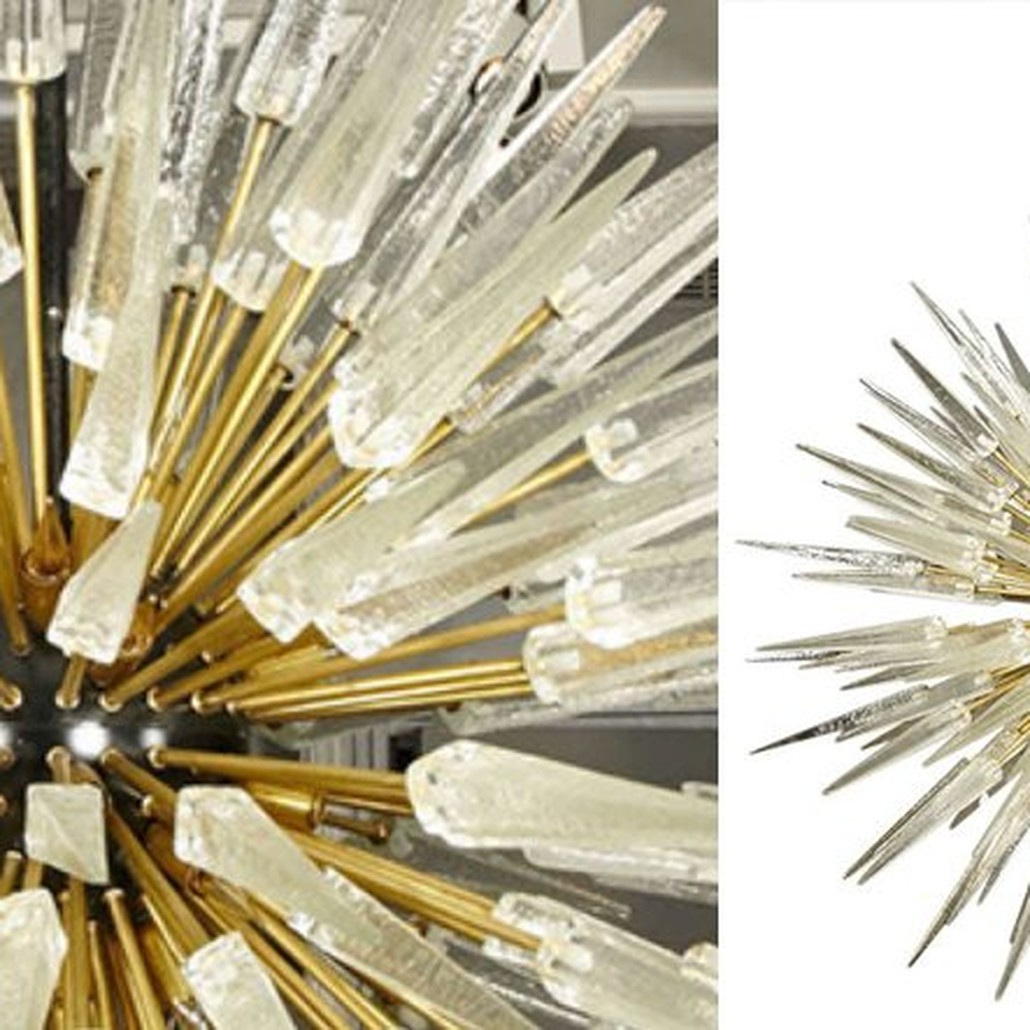 Murano Spike  Sputnik Rock Chandelier