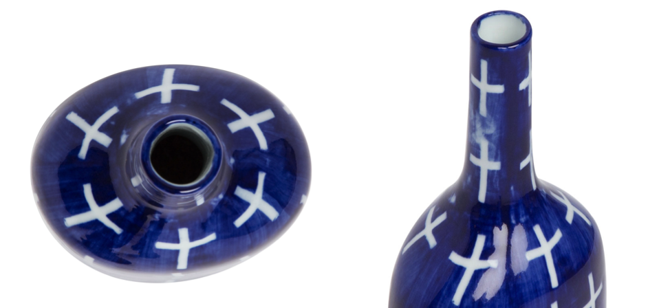 Ваза blue & white ornament Blue Bottle