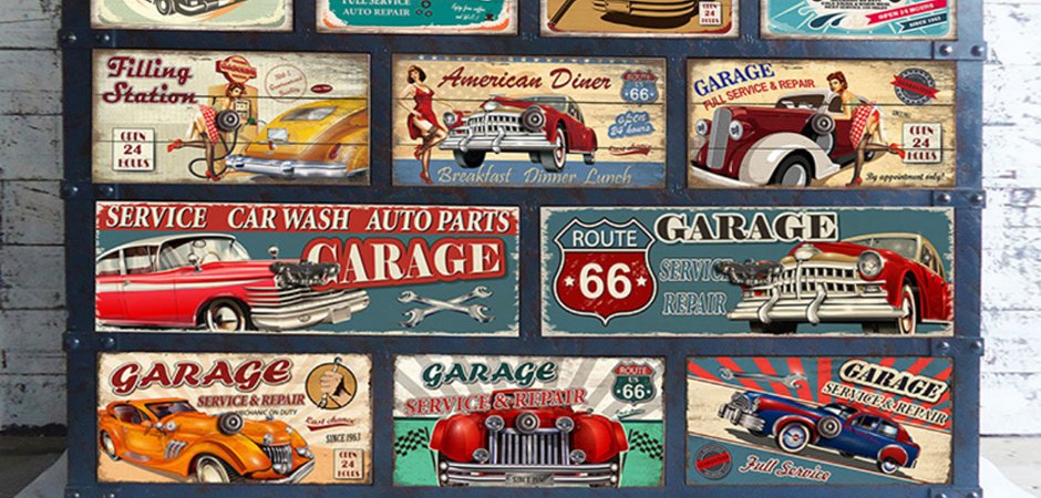 Комод металлический в стиле лофт Loft Retro Car