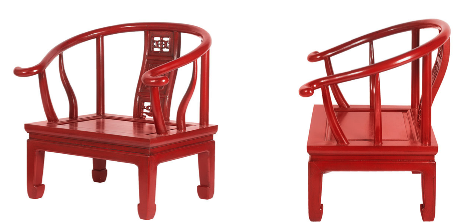 Кресло для медитации Chinese Armchair Red