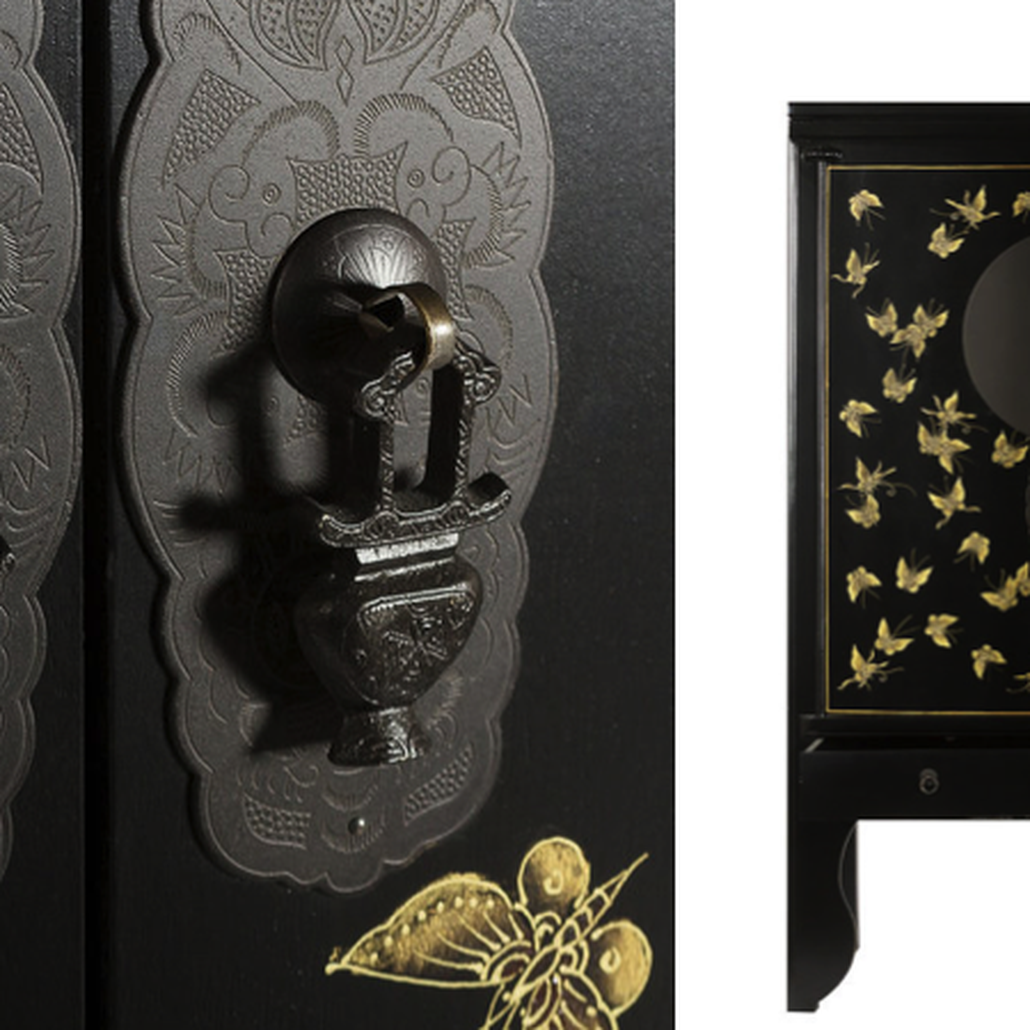 Шкаф Chinese Butterfly Black