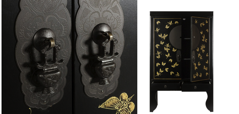 Шкаф Chinese Butterfly Black
