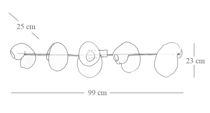 Бра White glass trap 5 Wall Lamp