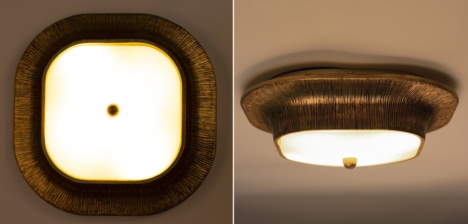 Потолочный светильник Utopia Round Sconce Gold