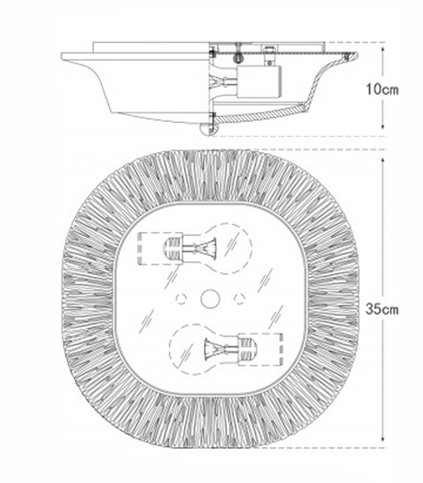Потолочный светильник Utopia Round Sconce Black