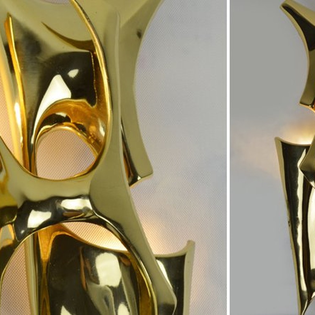 Бра Signed Wall Light by Fred Brouard