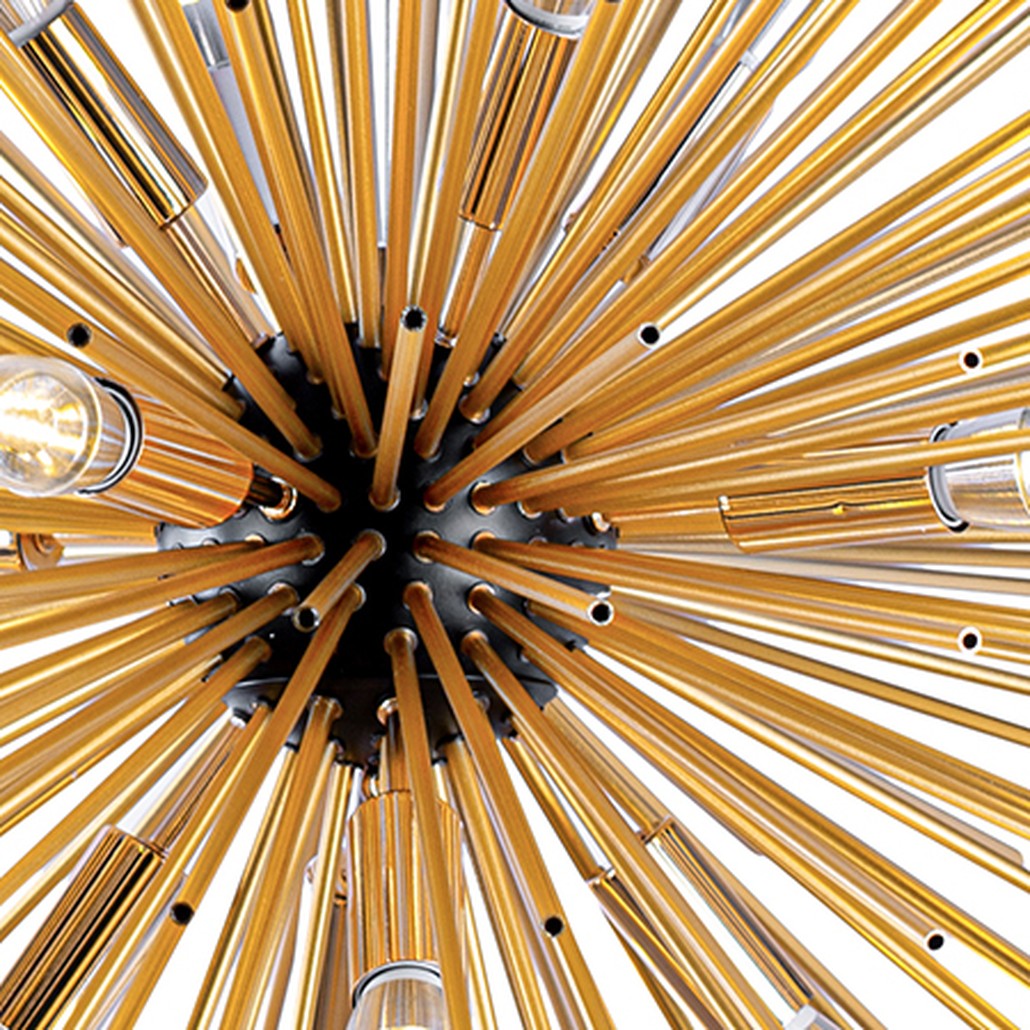Huge Sputnik Chandelier Gold and Black