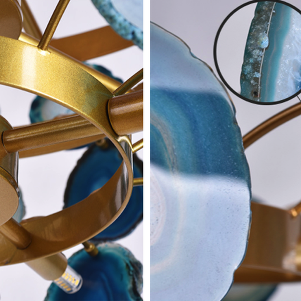 Люстра Agate Burst Chandelier 3 Round blue