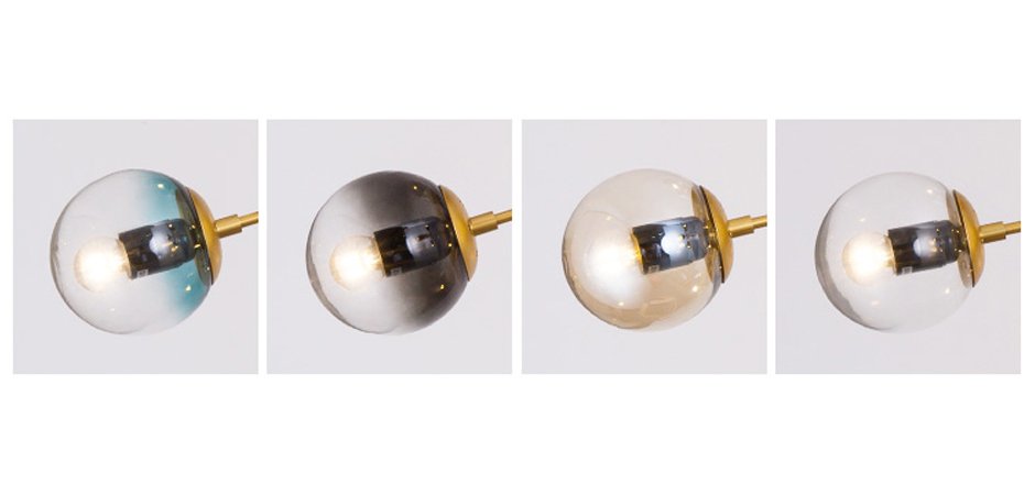 Люстра Modo Chandelier Globes Blue Ambre Gold