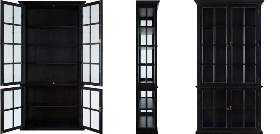Шкаф-витрина French black