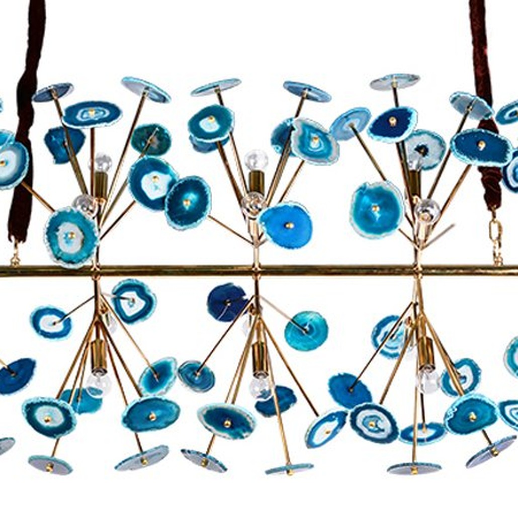 Люстра Agate Burst Chandelier Blue Line