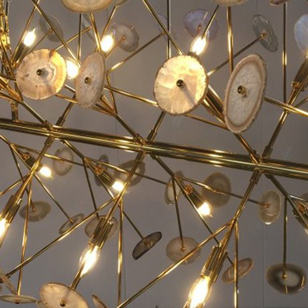 Люстра Burst Chandelier Natural Agate Line