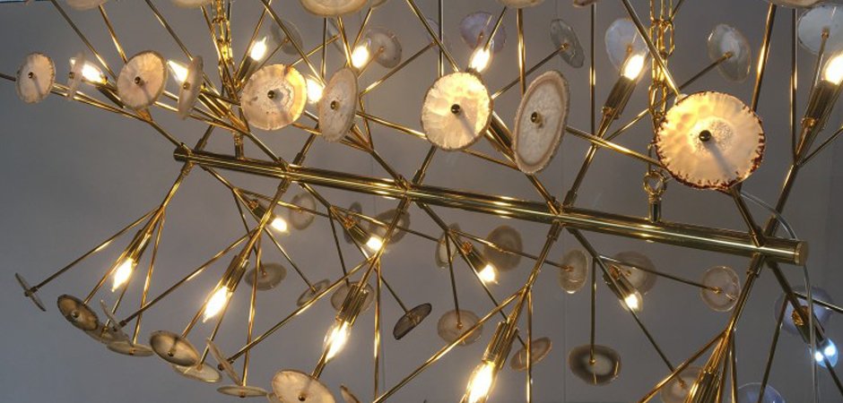 Люстра Burst Chandelier Natural Agate Line