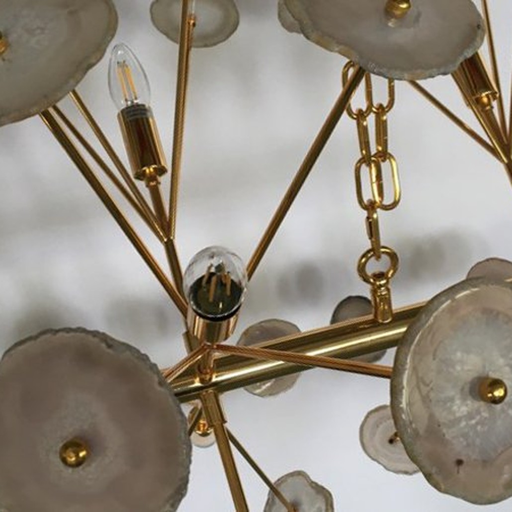 Люстра Burst Chandelier Natural Agate Line