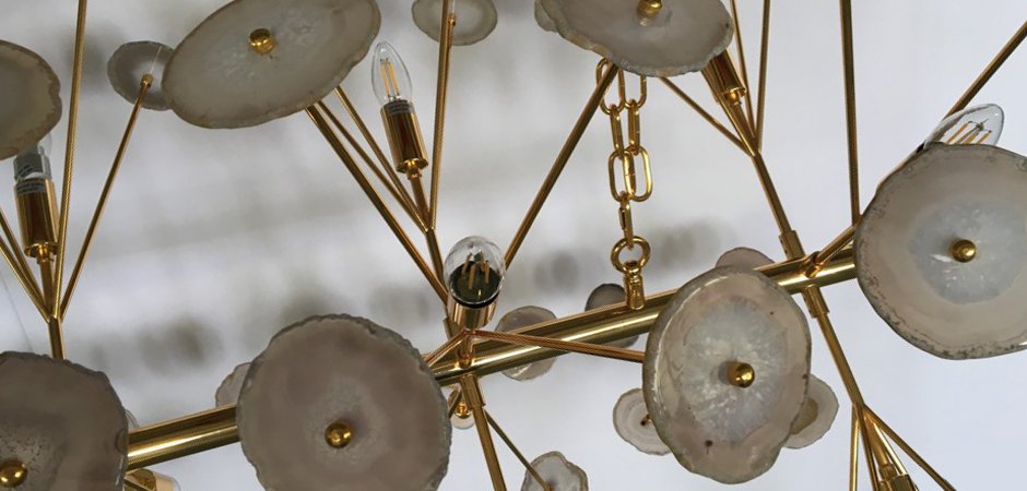 Люстра Burst Chandelier Natural Agate Line