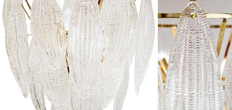 Textured glass Chandelier