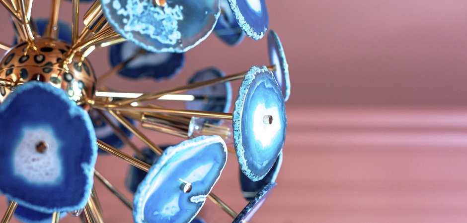 Люстра BRANQUINHO CHANDELIER AGATE blue