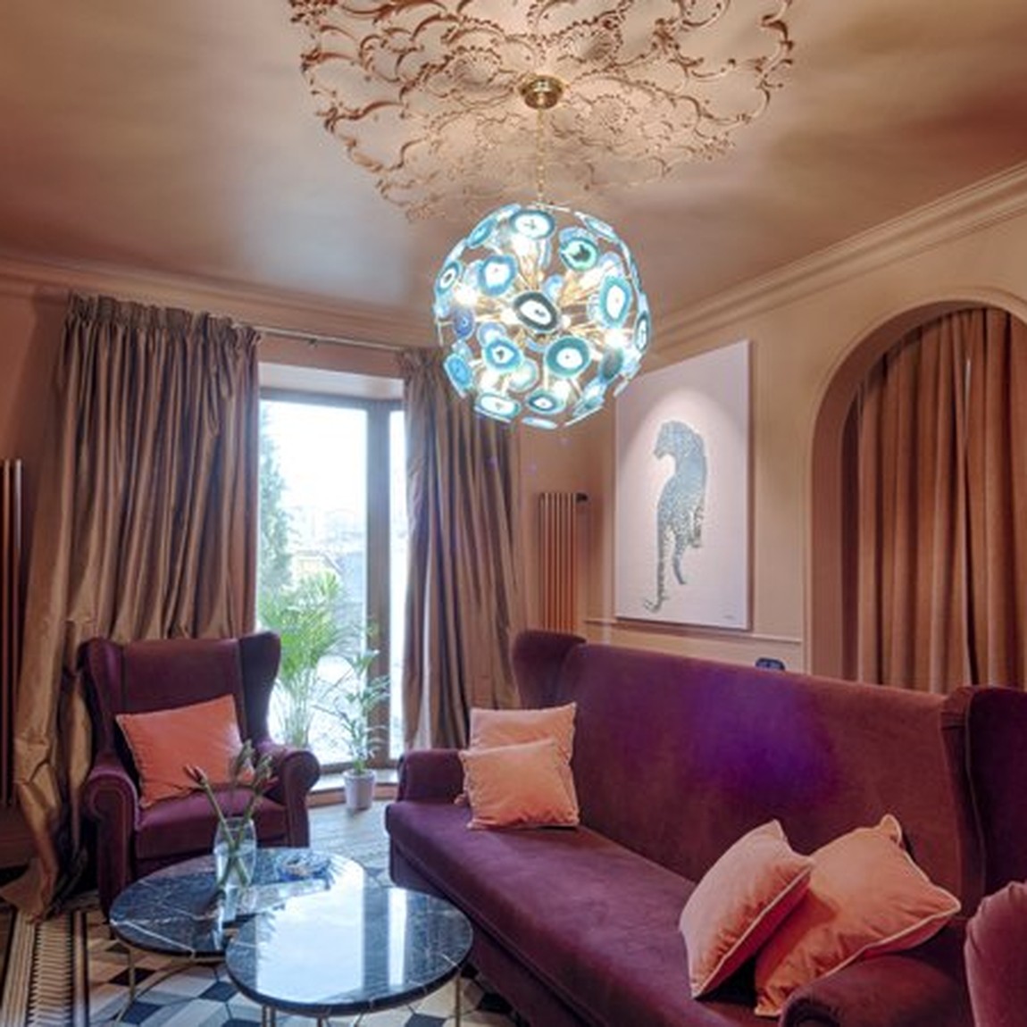 Люстра BRANQUINHO CHANDELIER AGATE blue