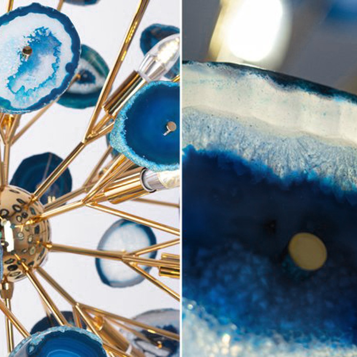 Люстра BRANQUINHO CHANDELIER AGATE blue