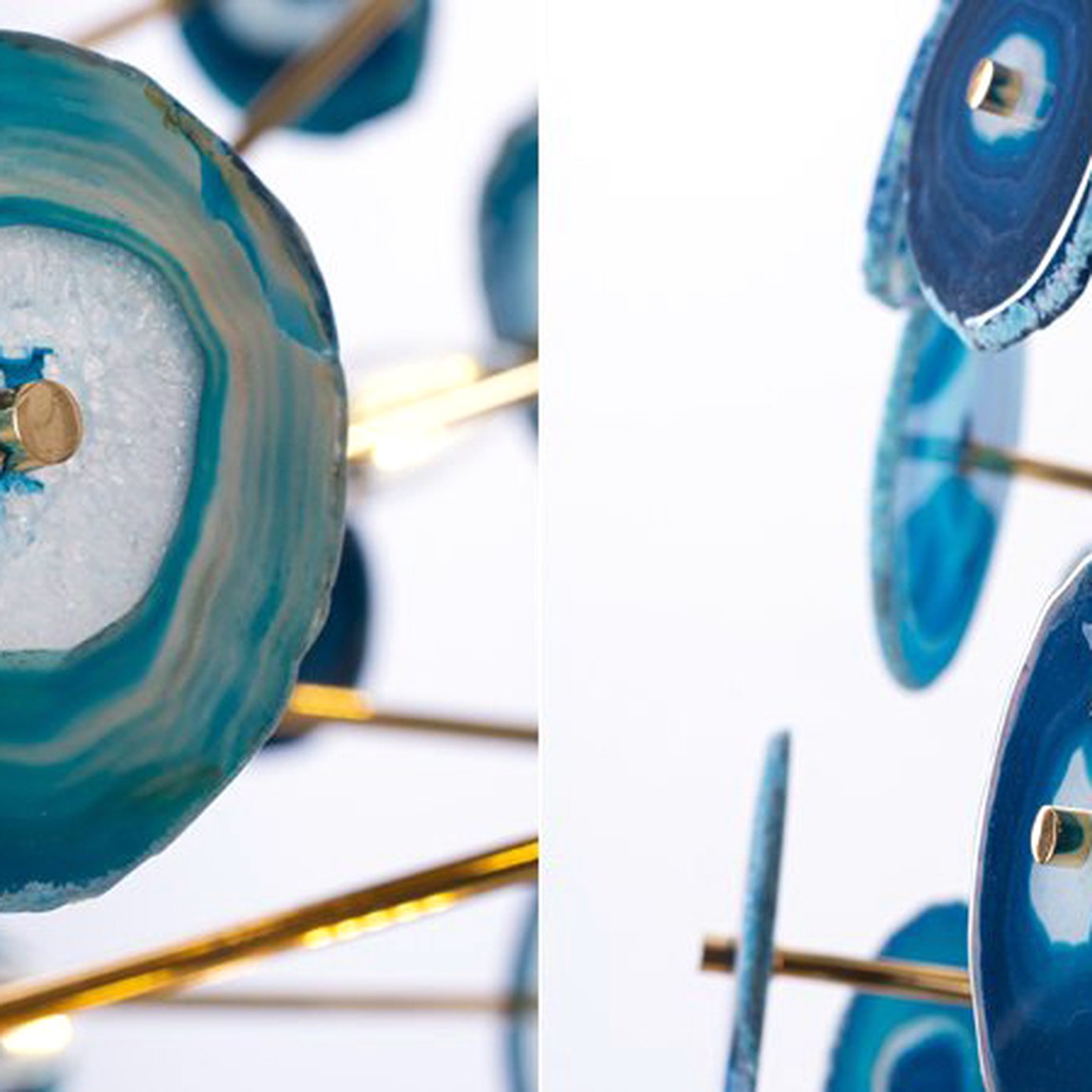 Люстра BRANQUINHO CHANDELIER AGATE blue