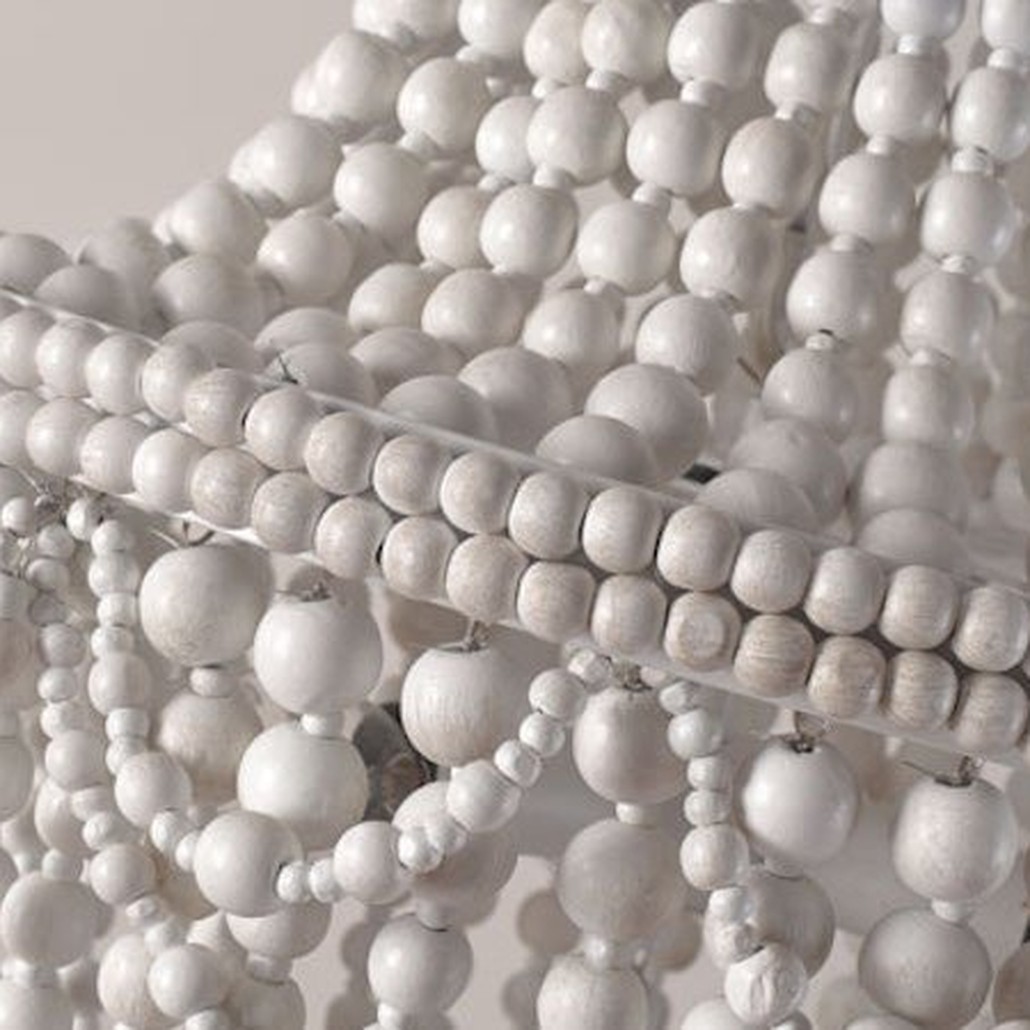 Люстра Anselme White Wood Large Chandelier