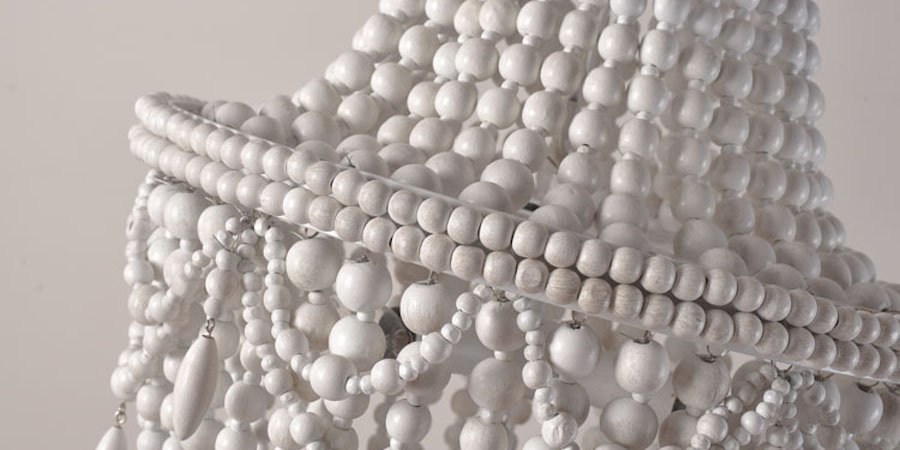 Люстра Anselme White Wood Large Chandelier