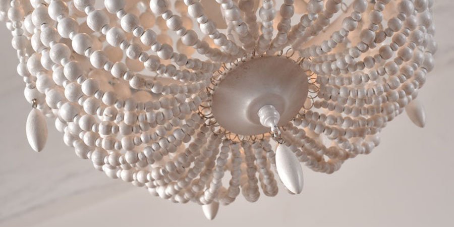 Люстра Anselme White Wood Large Chandelier