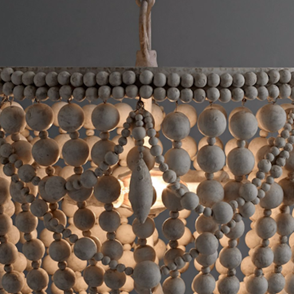 Люстра Anselme White Wood Weathered Chandelier