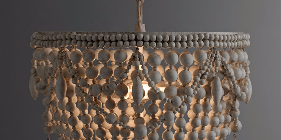 Люстра Anselme White Wood Weathered Chandelier