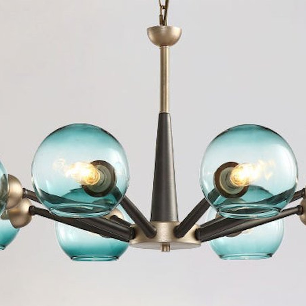 Люстра Thalia chandelier Blue glass