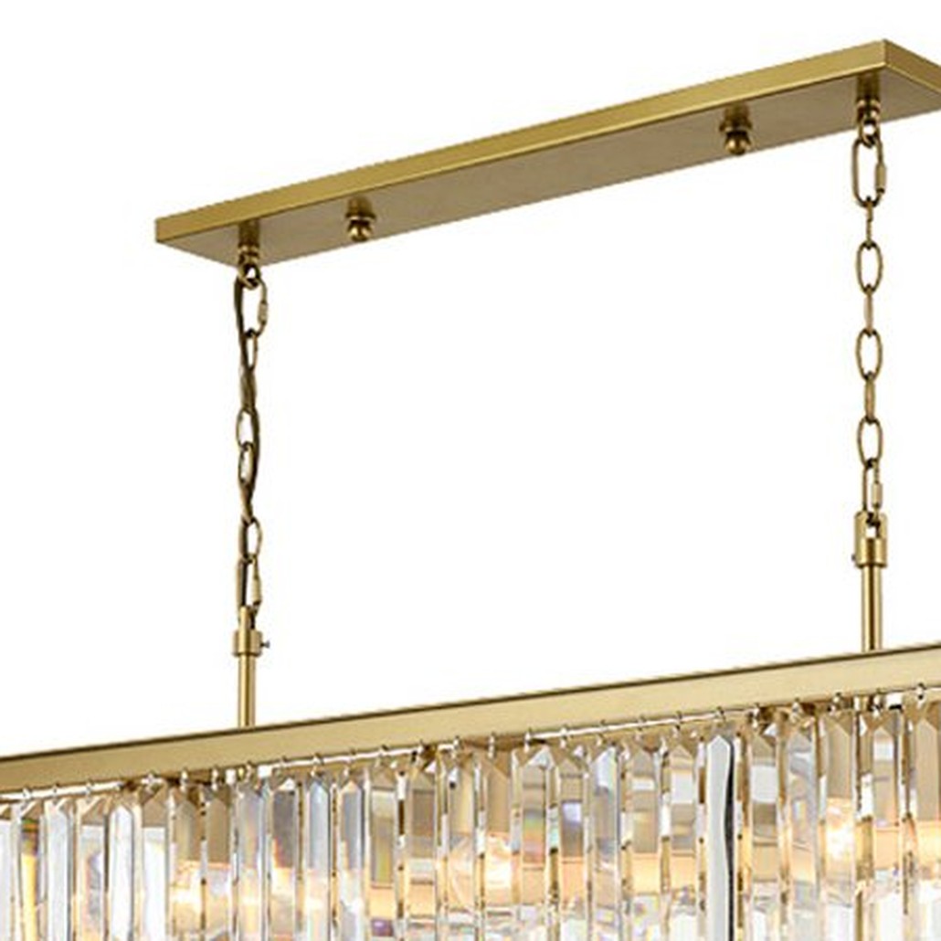Люстра Odeon Clear Gold Square Chandelier