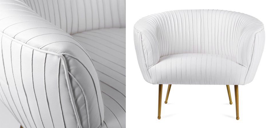 Кресло Kelly Wearstler SOUFFLE CHAIR - RUCHED Milk